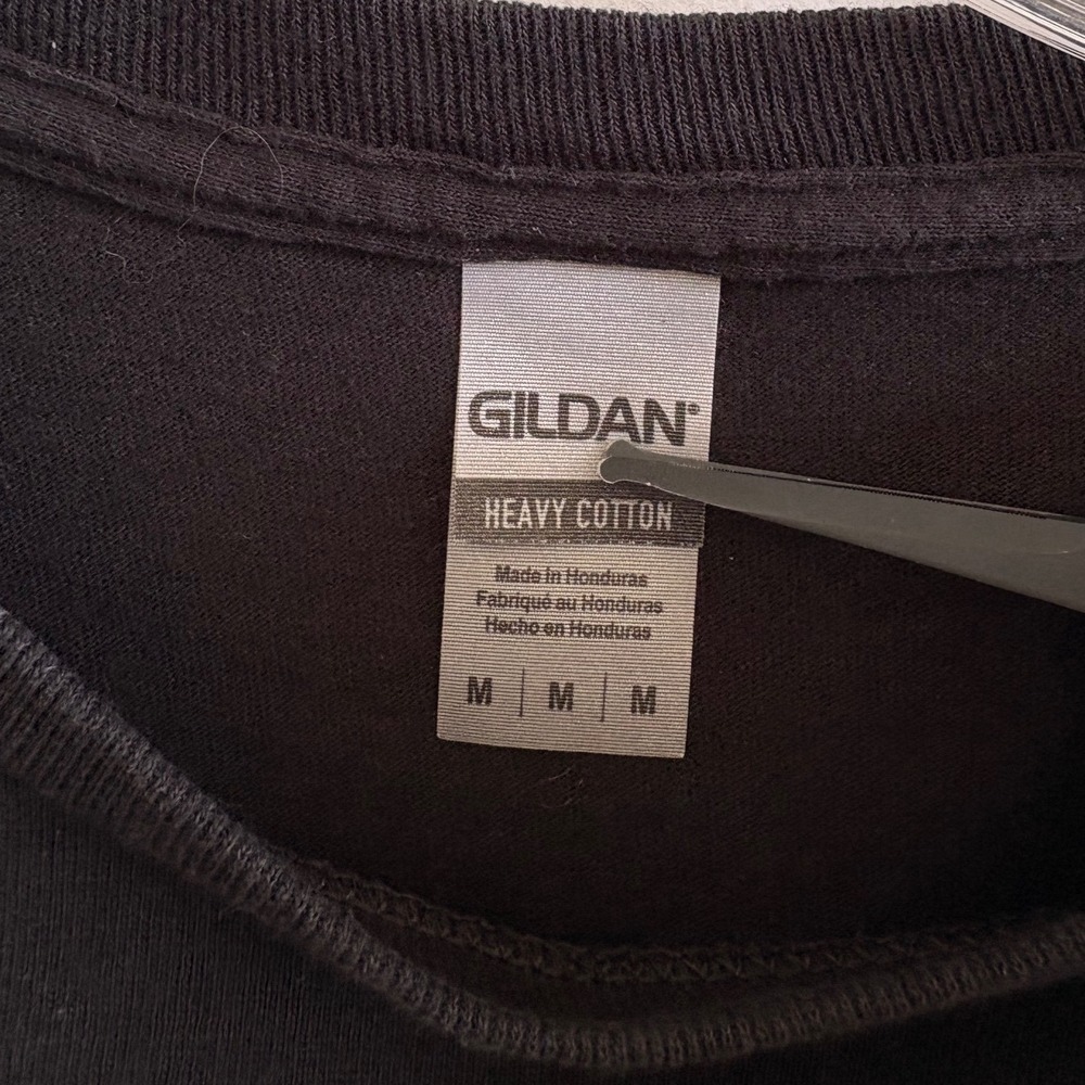 Gildan Cowgirl Up Long Sleeve Graphic T-Shirt Black Pink Horse Western Medium - Picture 7 of 7